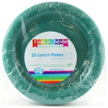 Plate Entree/Lunch - Green/Forest Green Pk 25 180mm