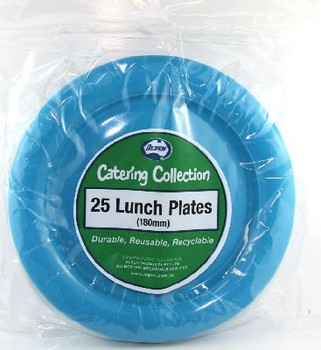 Plate Entree/Lunch - Blue/Azure Blue Pk 25 180mm