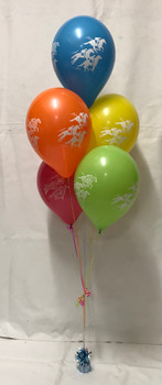 5 Balloon Bouquet - This item can't be purchased online - Please call to arrange delivery.