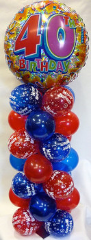 Table Tower With 18" Foil Topper - This item can't be purchased online - Please call to arrange delivery. Table Tower With 18" Foil Topper - This item can't be purchased online - Please call to arrange delivery.