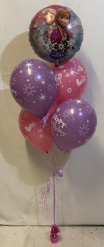 5 Balloon Bouquet - 18" Foil & 4 Latex - This item can't be purchased online - Please call to arrange delivery.