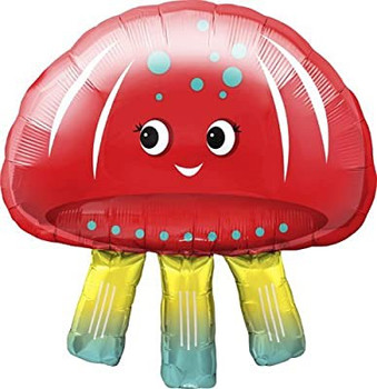 Balloon Foil Supershape Smiling Jellyfish (Uninflated)