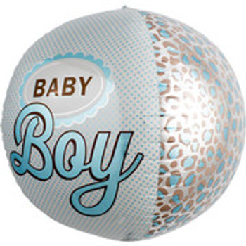 Balloon 3D Foil Baby Boy Leopard Print (Uninflated)