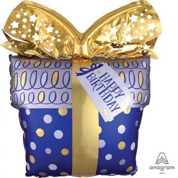 Balloon Foil Supershape Happy Birthday Holographic Present 