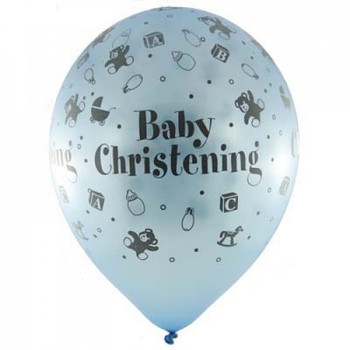 Balloon Baby Christening Baby Bits Pearl Blue 11" Pack of 25