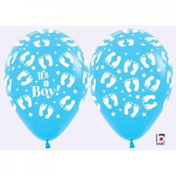 Balloon It's a Boy Baby Footprints 11" Pack of 10