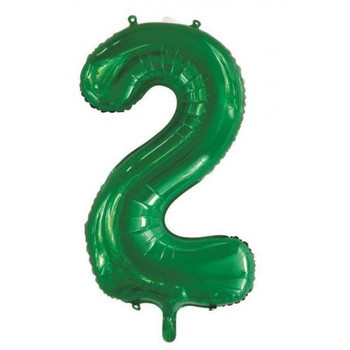 Balloon 34" (86cm) Number 2 Green (Uninflated)