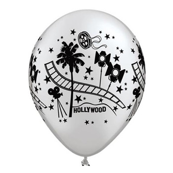 Balloon Silver Hollywood 11" Pack of 25 (Uninflated)