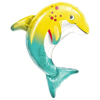 Balloon Foil Supershape Bright Dolphin (Uninflated)