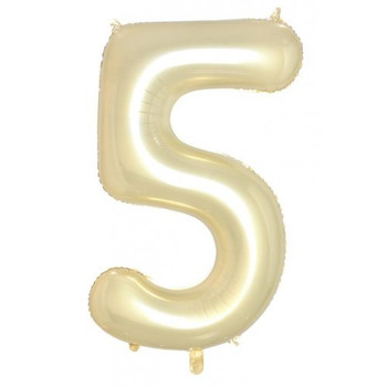 Balloon 34" (86cm) Number 5 Luxe Gold (Uninflated)