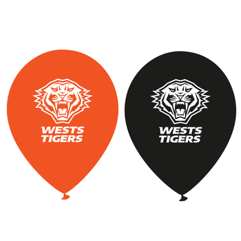 Balloon NRL West Tigers 11" Pack of 25 (Uninflated)