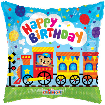 Balloon Foil 18" Happy Birthday Choo Choo Train (Uninflated)