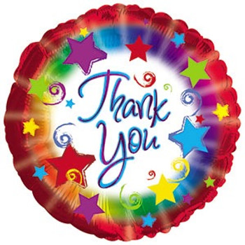 Balloon Foil 18" Thankyou Burst (Uninflated)