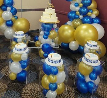 Balloon Filled Acrylic Plinths/Cake Stand - This item can't be purchased online - Please call to arrange delivery.