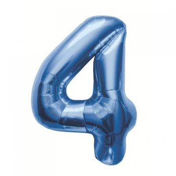 Balloon 34” (86cm) Number 4 Blue
