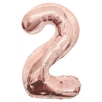 Balloon 34” (86cm) Number 2 Rose Gold