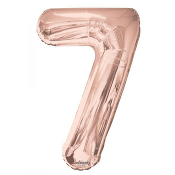 Balloon 34” (86cm) Number 7 Rose Gold