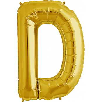 Balloon 34” (86cm) Letter D Gold