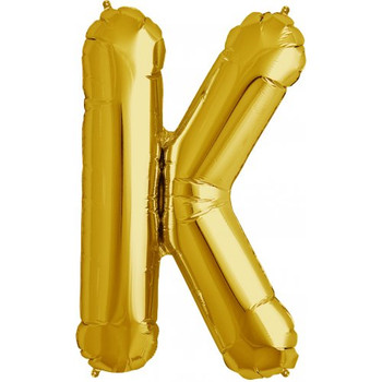 Balloon 34” (86cm) Letter K Gold