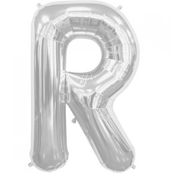 Balloon 34” (86cm) Letter R Silver