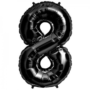 Balloon 34” (86cm) Number 8 Black
