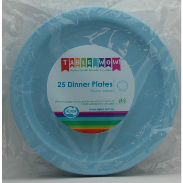 Plate Dinner - Blue Light 9" (230mm) pkt 25