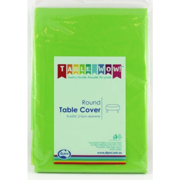 Tablecover - Round Green Lime 84" Diameter