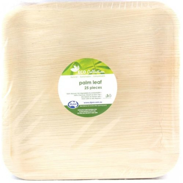 Plate Dinner - Eco Palm Leaf Square 10" Pack Of 25