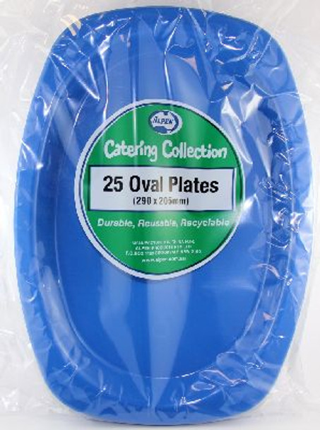 Plate Oval 12" Blue Royal (315mm x 245mm)
