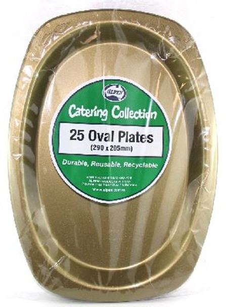 Plate Oval 12" Gold (315mm x 245mm)