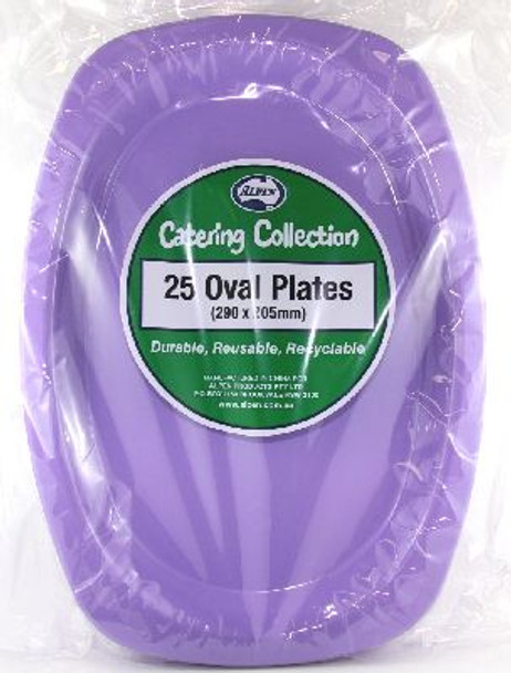 Plate Oval 12" Lavender (315mm x 245mms