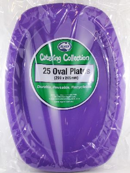 Plate Oval 12" Purple (315mm x 245mm)