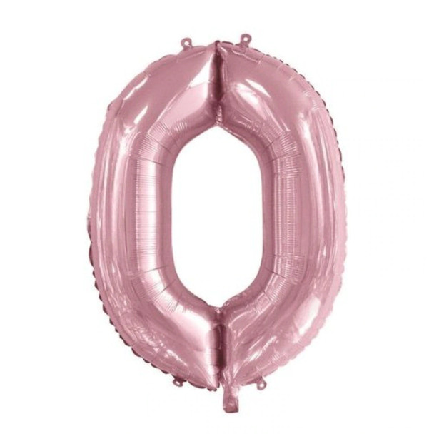 Balloon 34" (86cm) Number 0 Light Pink (Uninflated)