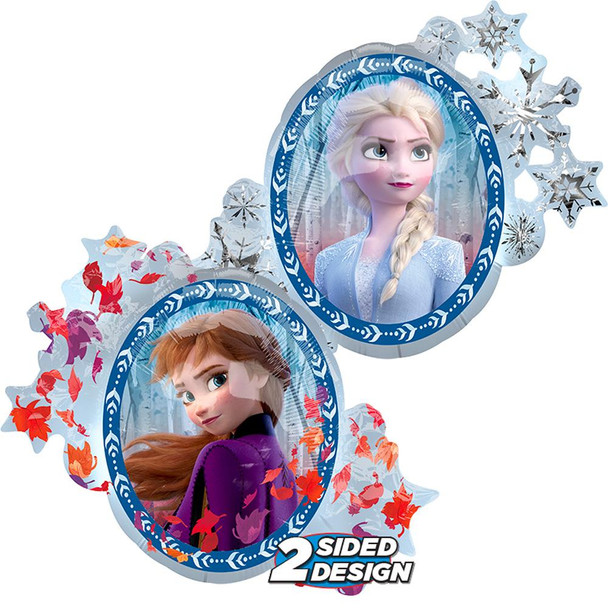 Balloon Foil Supershape Frozen 2 Anna and Elsa (Uninflated)