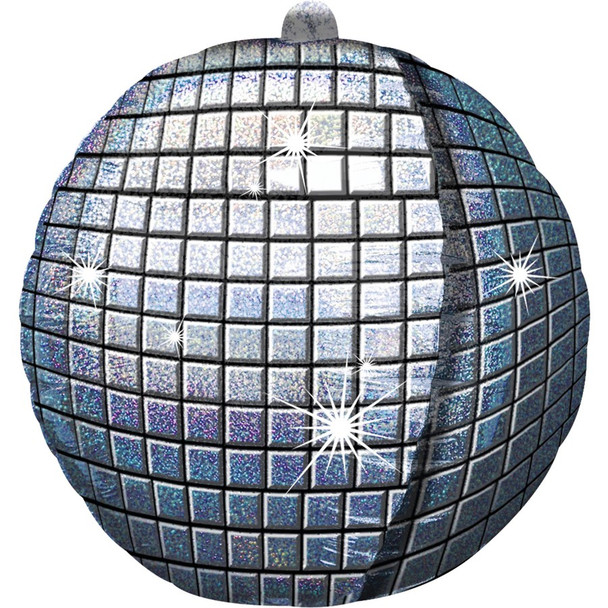 Balloon Foil Supershape Silver Disco Ball (Uninflated)