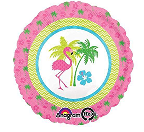 Balloon Foil 18" Flamingo Circle (Uninflated)