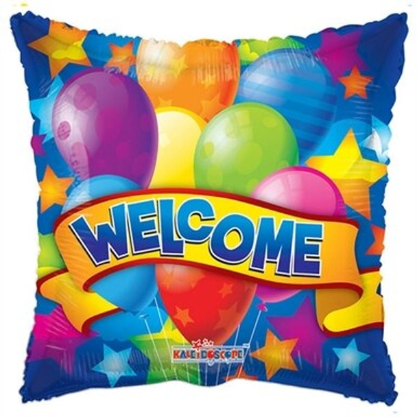 Balloon Foil 18" Welcome Balloon Print Square (Uninflated)