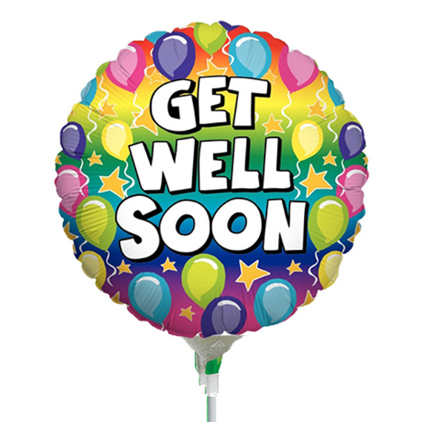 Balloon Foil 18" Get Well Soon Balloons and Stars (Uninflated) 