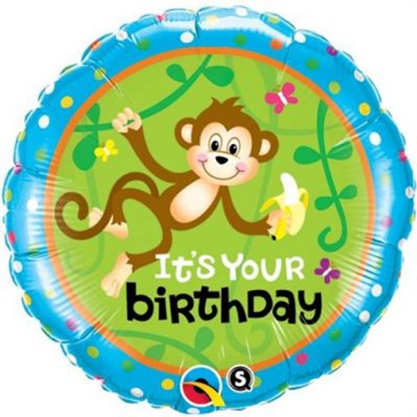 Balloon Foil 18" Cheeky Monkey It's Your Birthday (Uninflated)