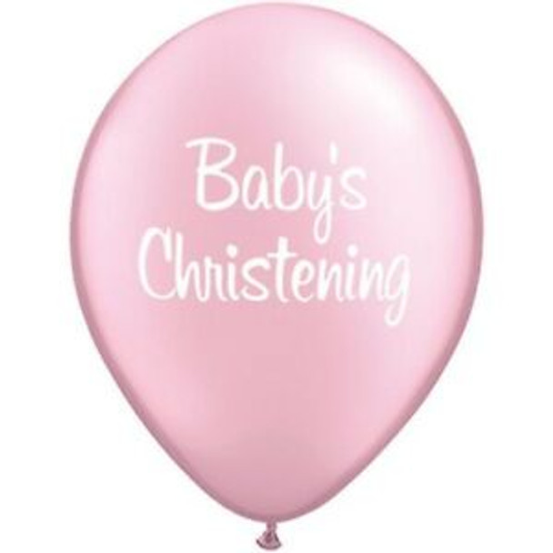 Balloon Pearl Pink Baby's Christening 11" Pack of 25