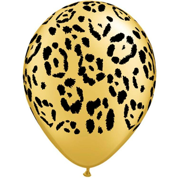Balloon Metallic Gold Leopard Spots 11" Pack of 10 (Uninflated)