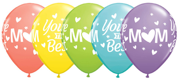 Balloon You're The Best Mum Heart 11" Pack of 10