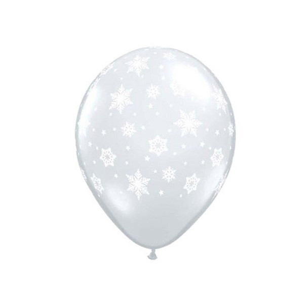 Balloon Snowflakes Clear 11" Pack of 25 (Uninflated)