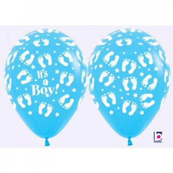 Balloon It's a Boy Baby Footprints 11" Pack of 10