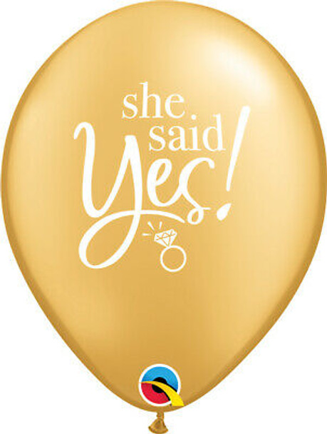 Balloon She Said Yes! Engagement 11" Pack of 25