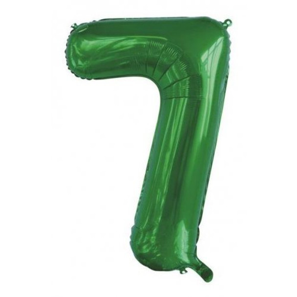 Balloon 34" (86cm) Number 7 Green (Uninflated)