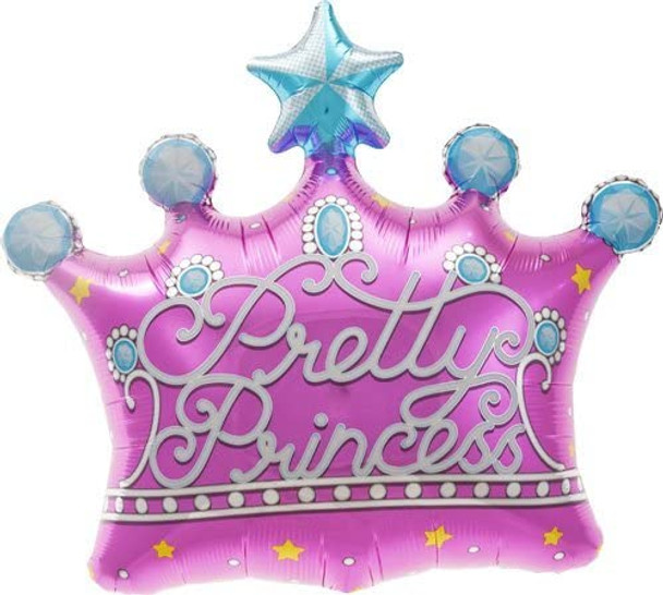 Balloon Foil Supershape Pretty Princess Crown (Uninflated)