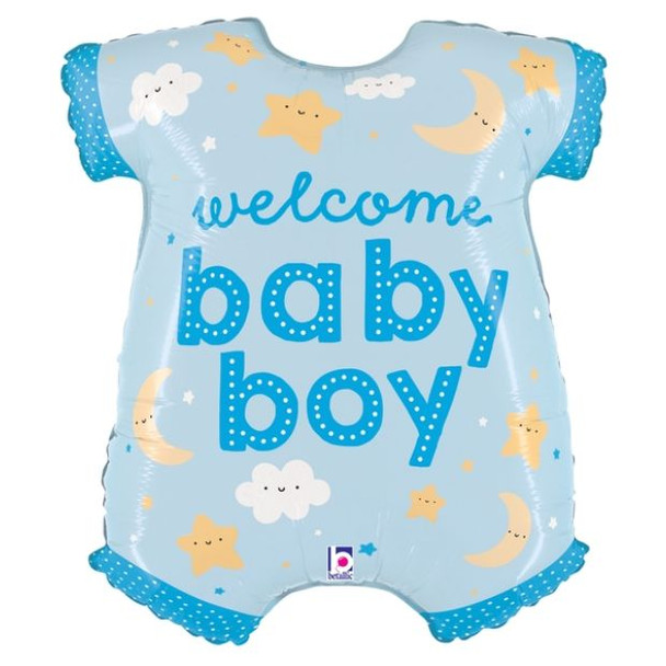 Balloon Supershape Foil Welcome Baby Boy (Uninflated)