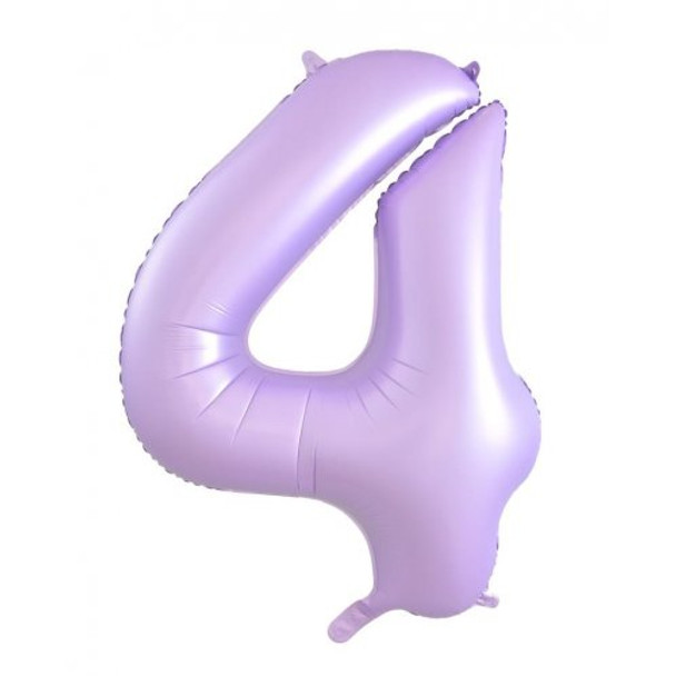 Balloon 34" (86cm) Number 4 Matte Lilac (Uninflated)