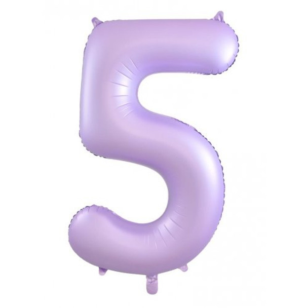 Balloon 34" (86cm) Number 5 Matte Lilac (Uninflated)